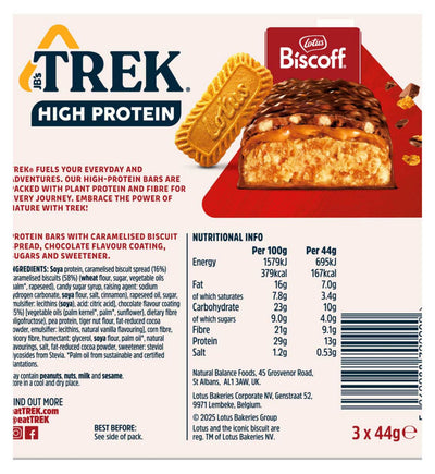 Boots Trek High Protein Biscoff Bars Multipack 3 x 44g- Buy online at McGrocer