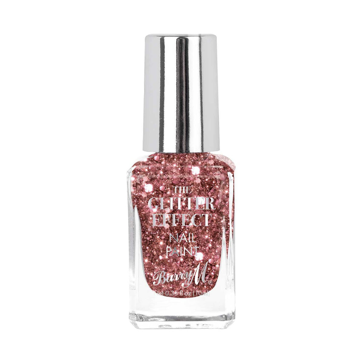 Barry M glitter nail paint Raving Rose 10ml - British product