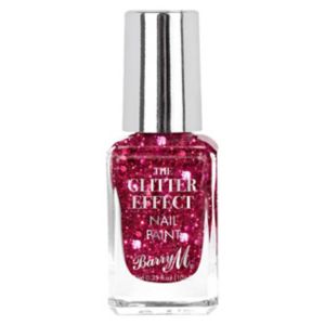 Barry M glitter effect nail paint fuchsia fiesta 10ml - British product
