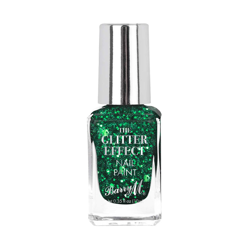 Barry M Glitter Effect Green Nail Paint 10ml - British product