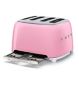 Smeg 4 Slice Toaster Pink Vintage 50s Design (British brand)