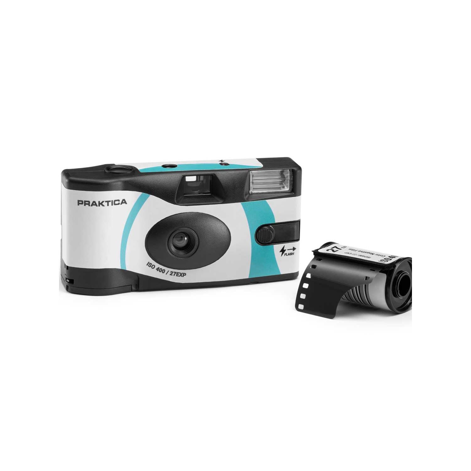 Praktica mint green disposable camera 27 exposures - British product