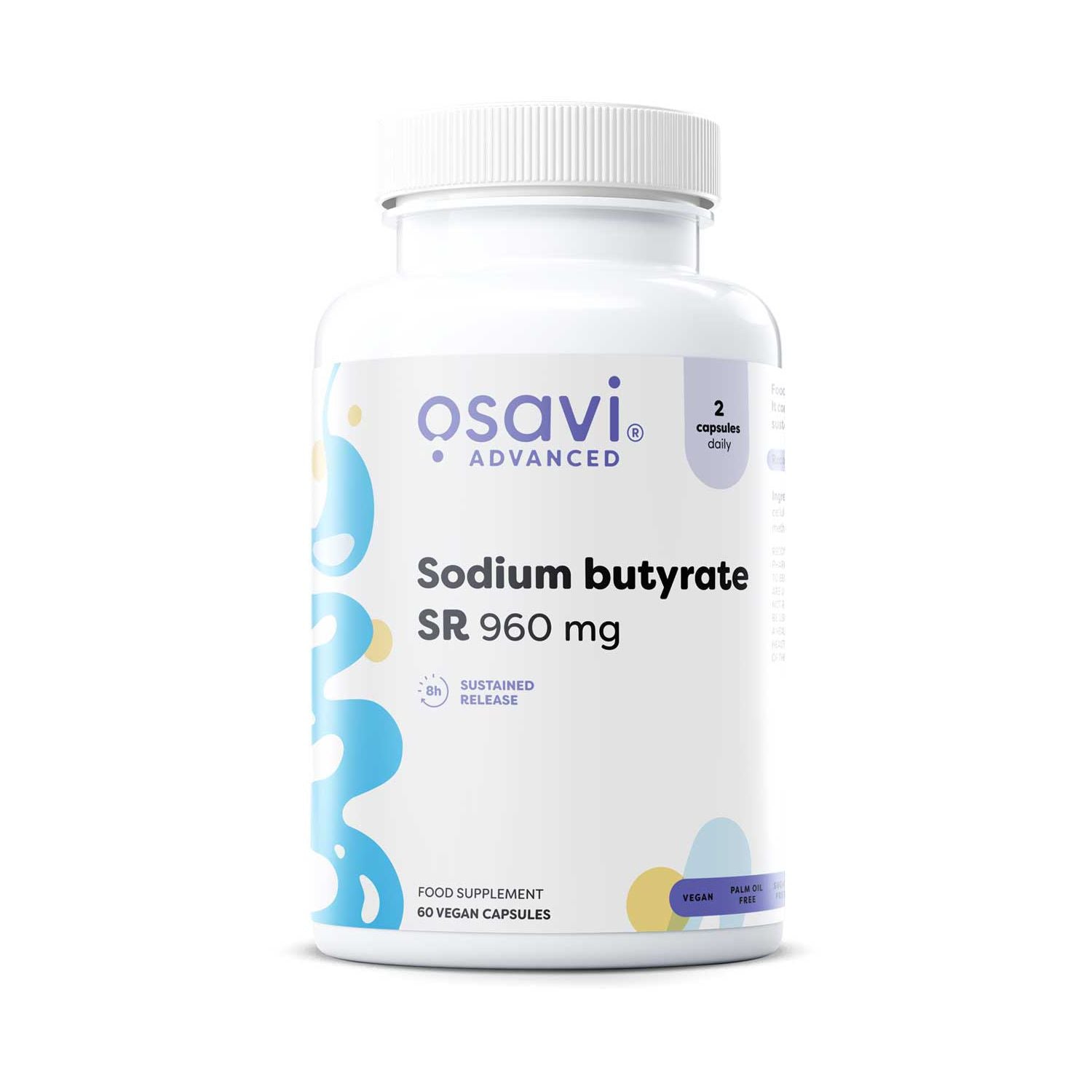Osavi Sodium Butyrate SR 960mg 60 capsules, imported from the UK
