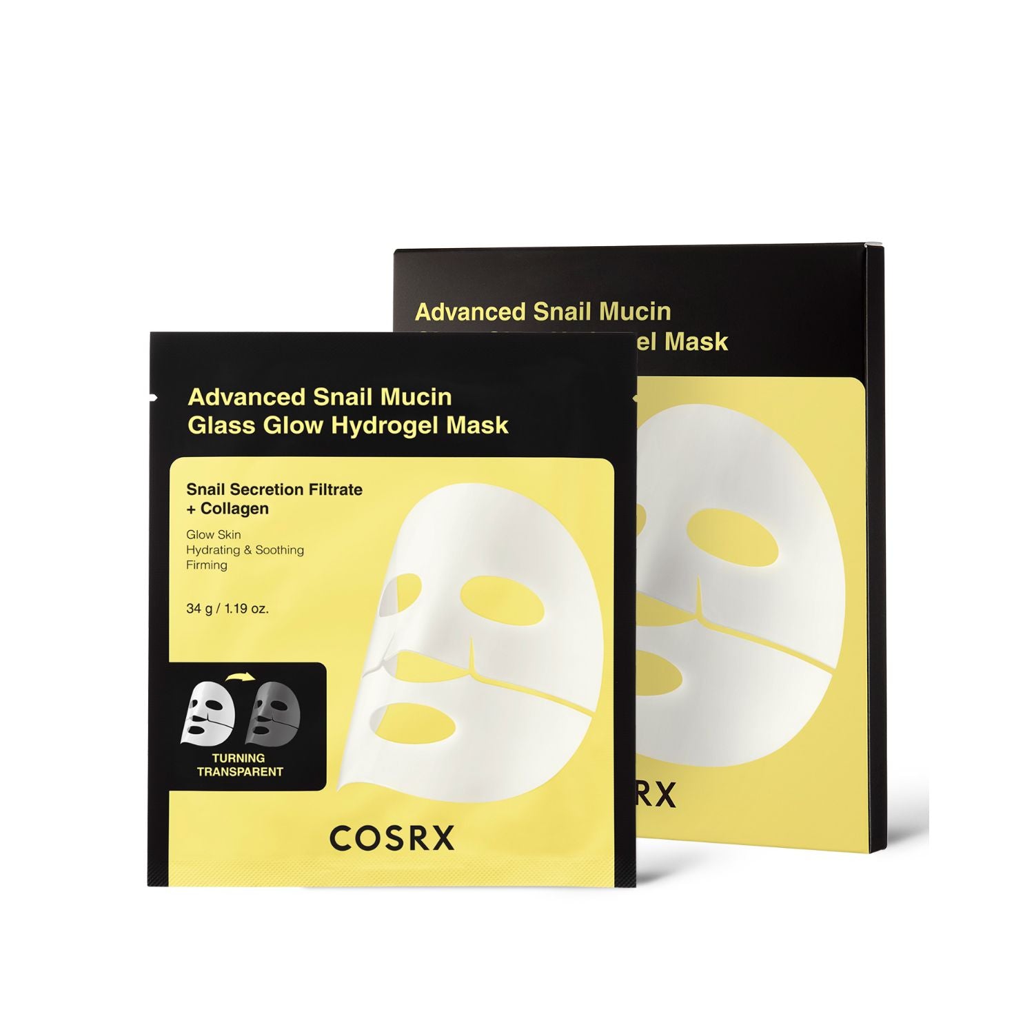 COSRX Advanced Snail Mucin hydrogel mask 3s (British brand)