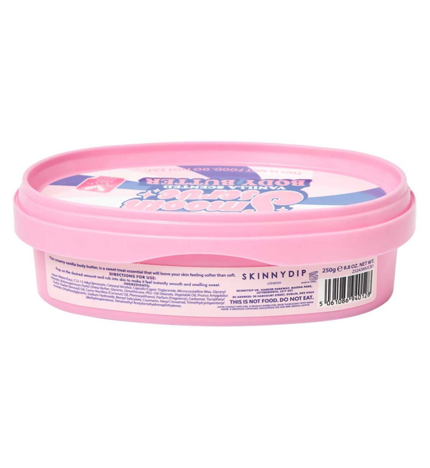 Skinnydip London vanilla body butter 250g, UK version