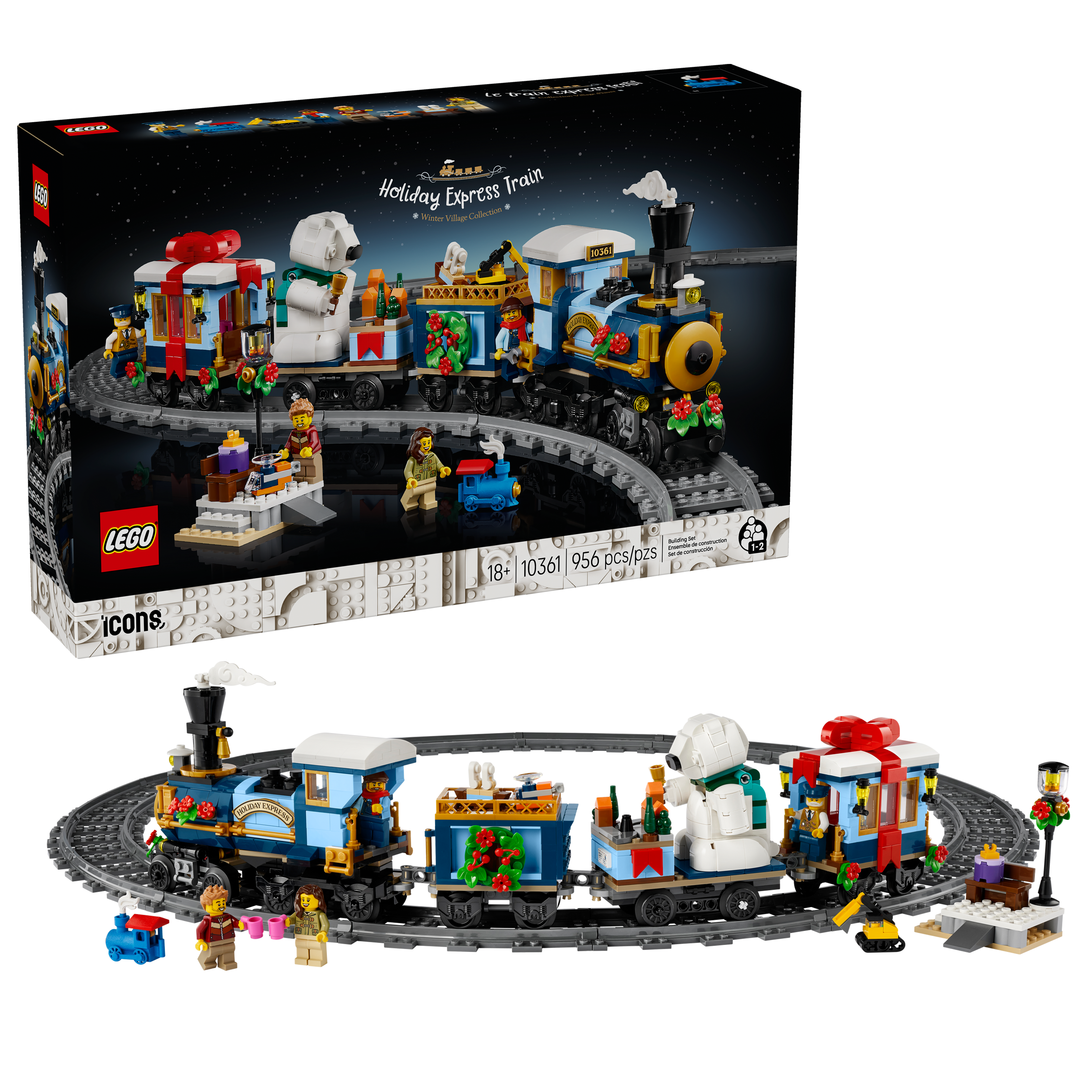 LEGO Holiday Express Train building set 956 pieces, imported from the UK