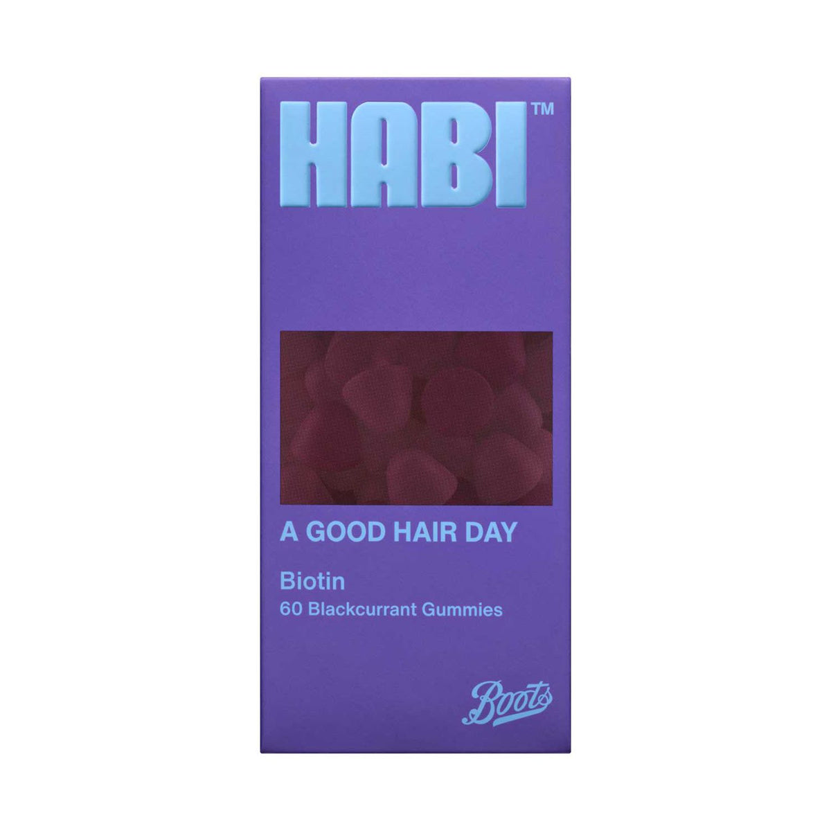 HABI biotin gummies blackcurrant flavour 60 gummies - British product