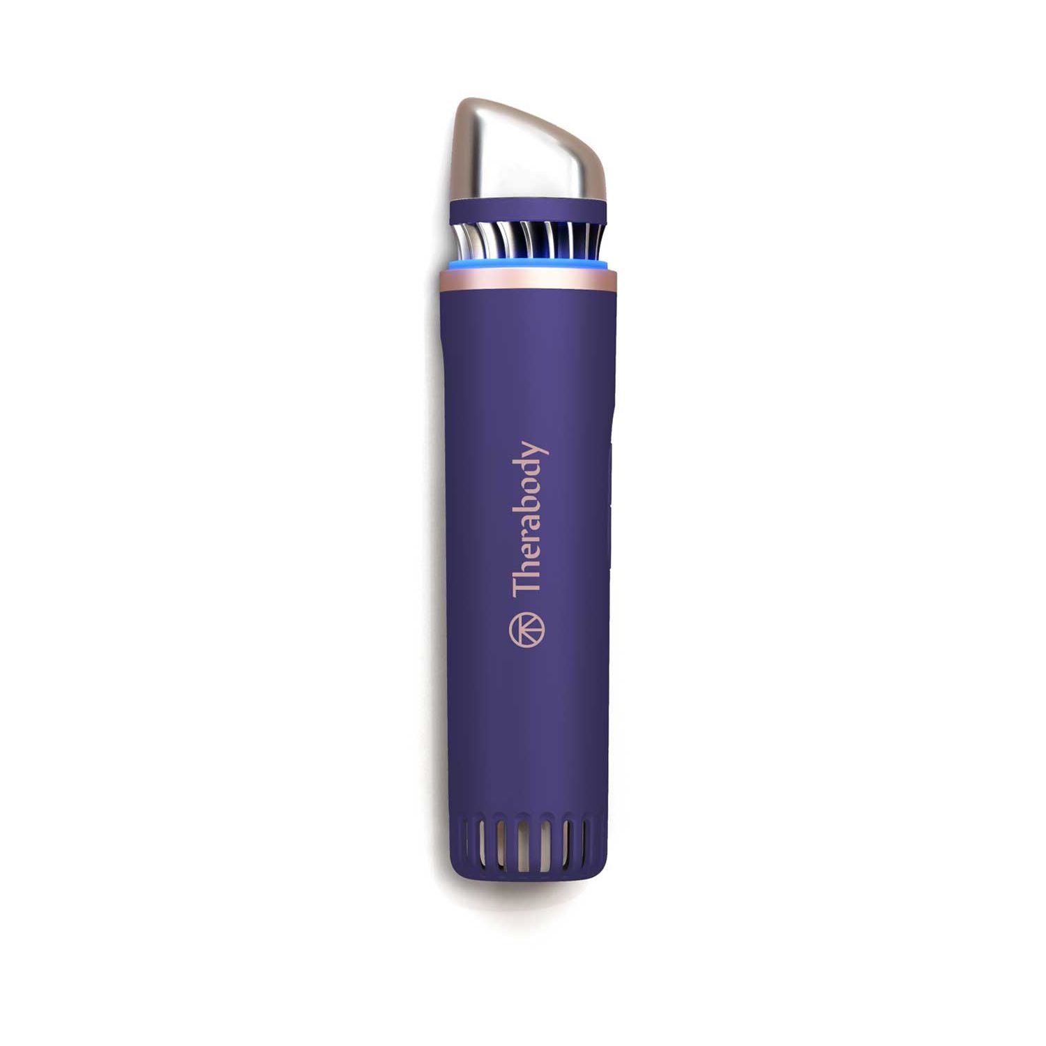 Therabody depuffing wand in indigo, imported from the UK