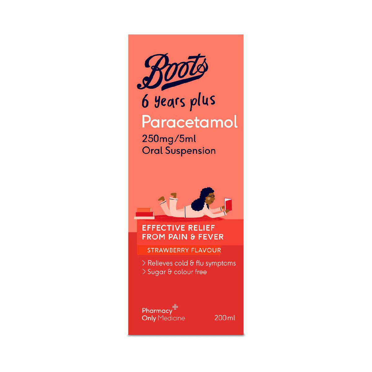 Boots Paracetamol 250mg/5ml oral suspension 200ml bottle, UK version