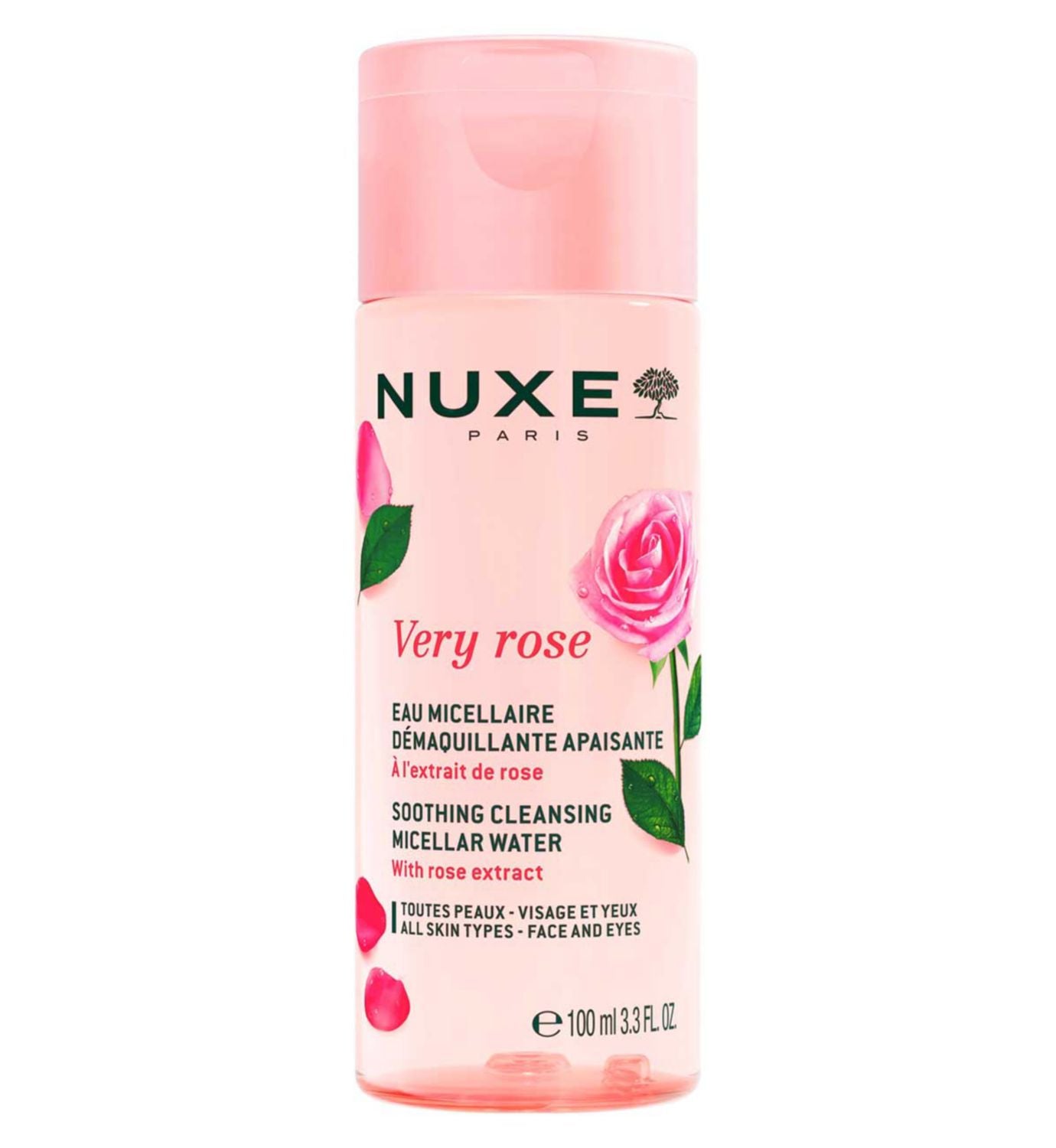 NUXE My Pink Crush travel set with 4 skincare products, UK version