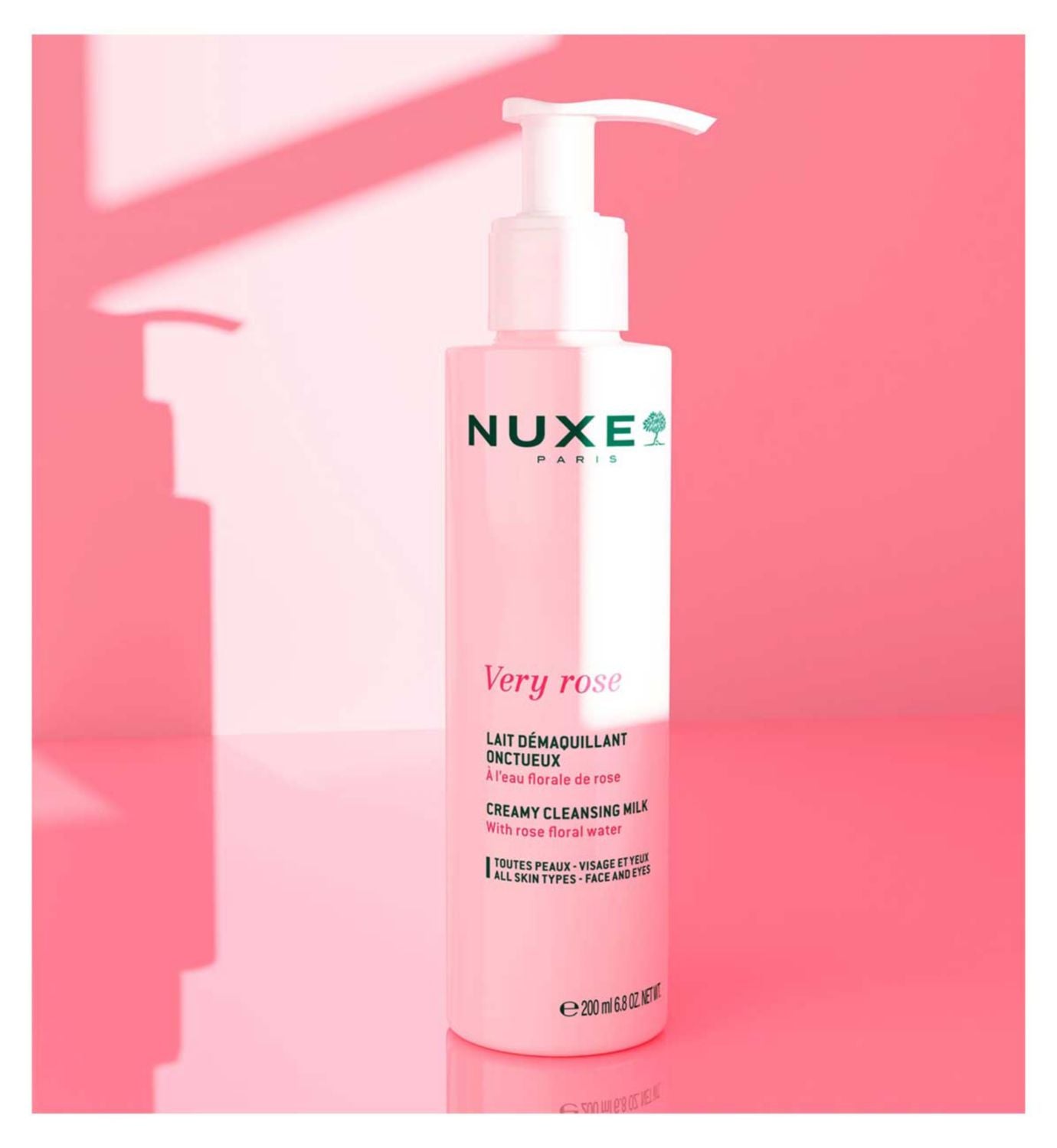 NUXE Very Rose Cleansing Milk 200ml, imported from the UK