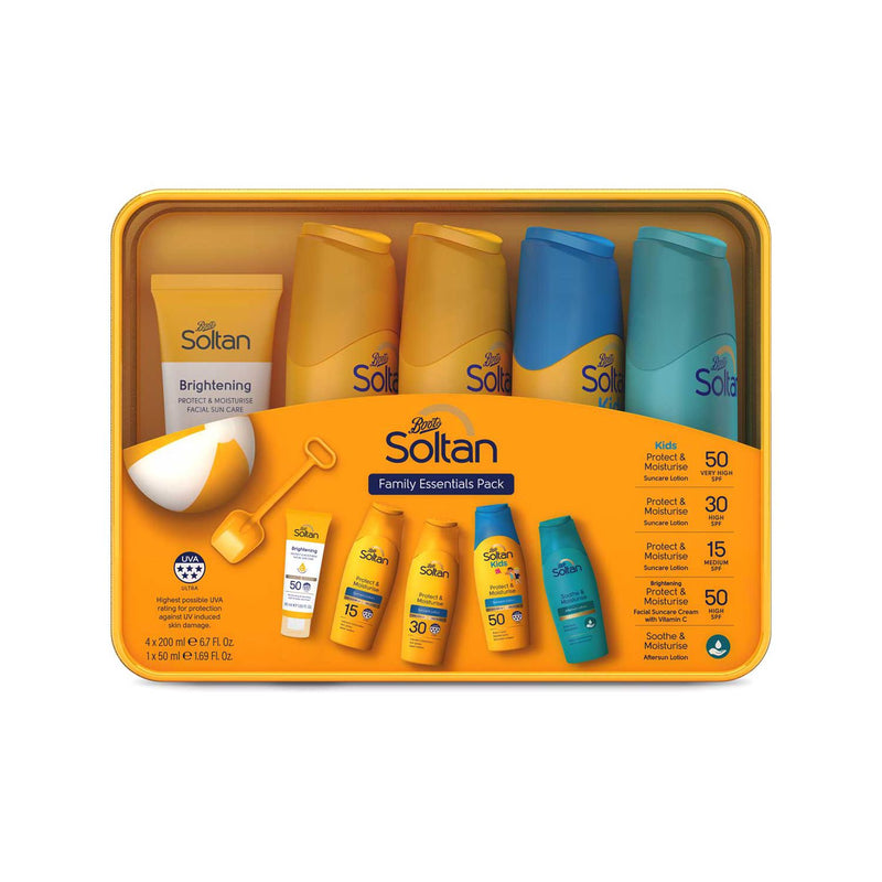 Soltan essentials family pack sunscreen set, UK version