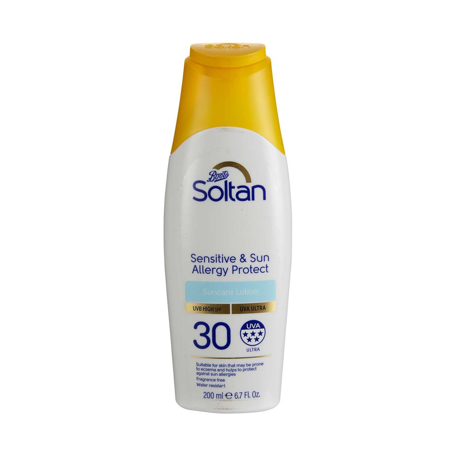 Soltan sensitive suncare lotion SPF30 200ml, imported from the UK