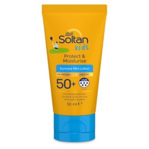Boots Soltan Kids Protect & Moisturise Mini Suncare Lotion SPF50+ 50ml- Buy online at McGrocer