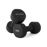 KG Physio dumbbells black 10KG pair - British product