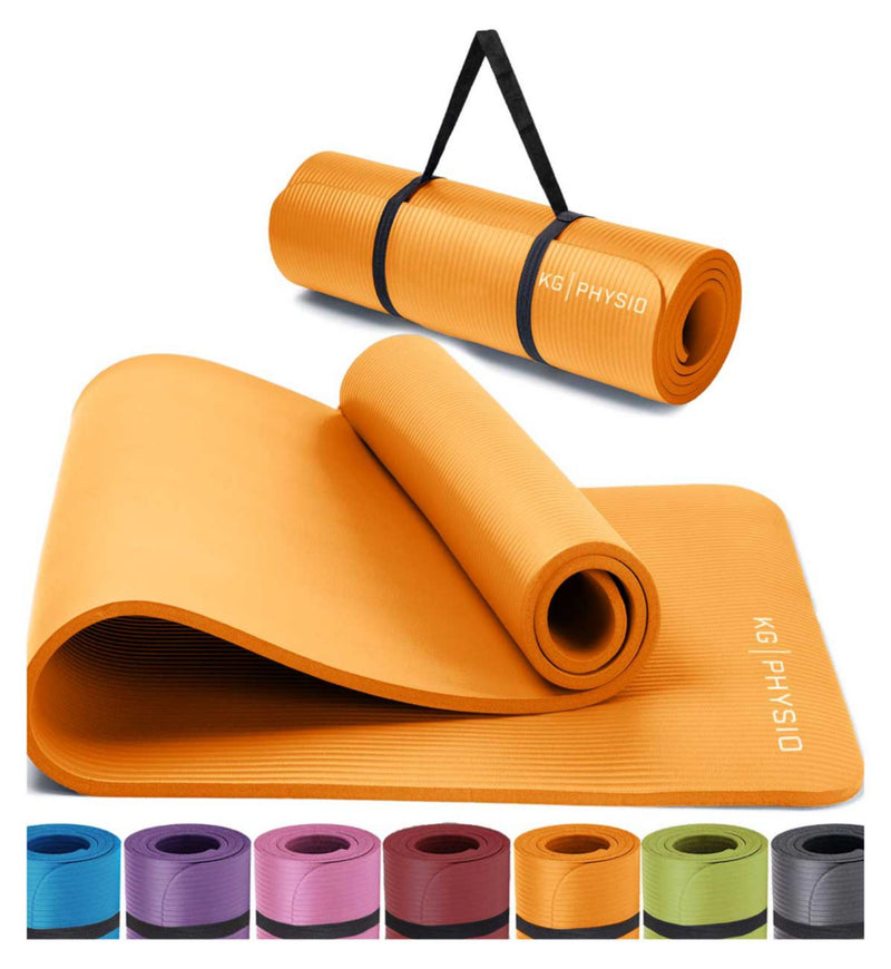 KG Physio Yoga Mat 8mm Thick Orange 183cm x 60cm, UK version