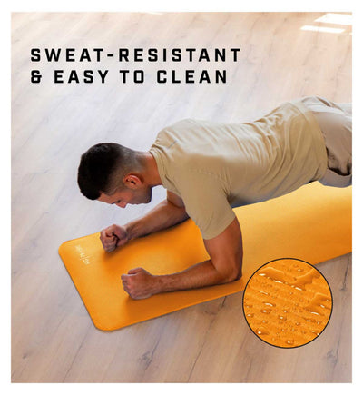 Tapis d'exercice KG Physio Yoga 8mm d'épaisseur orange antidérapant en NBR