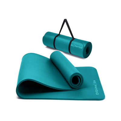 Tapis de fitness KG Physio Yoga 8mm turquoise antidérapant