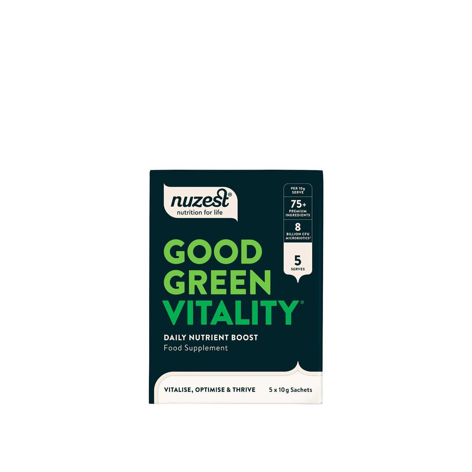 NUZEST Good Green Vitality greens powder 5 sachets, UK version