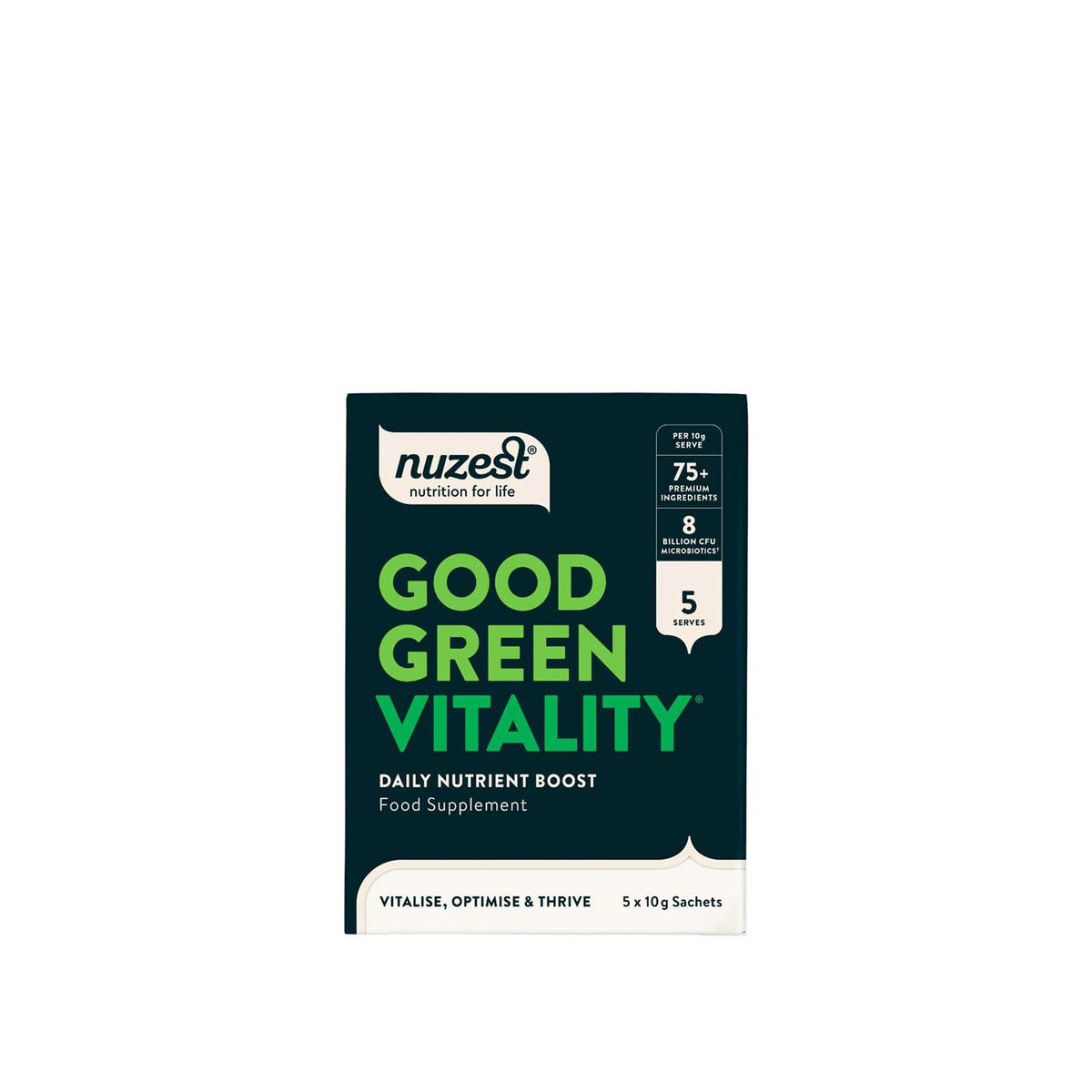 NUZEST Good Green Vitality greens powder 5 sachets, UK version