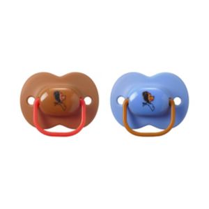 Tommee Tippee 60-Jahres-Jubiläumsschnuller, Blau Braun, 0-6m Duo