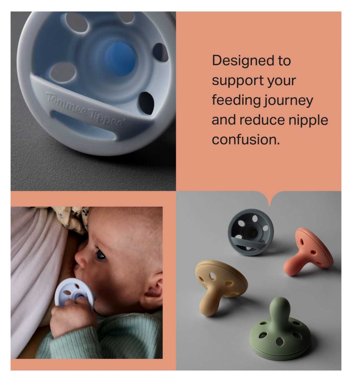 Tommee Tippee breast like soother 6 to 18 months 4 pack (British brand)