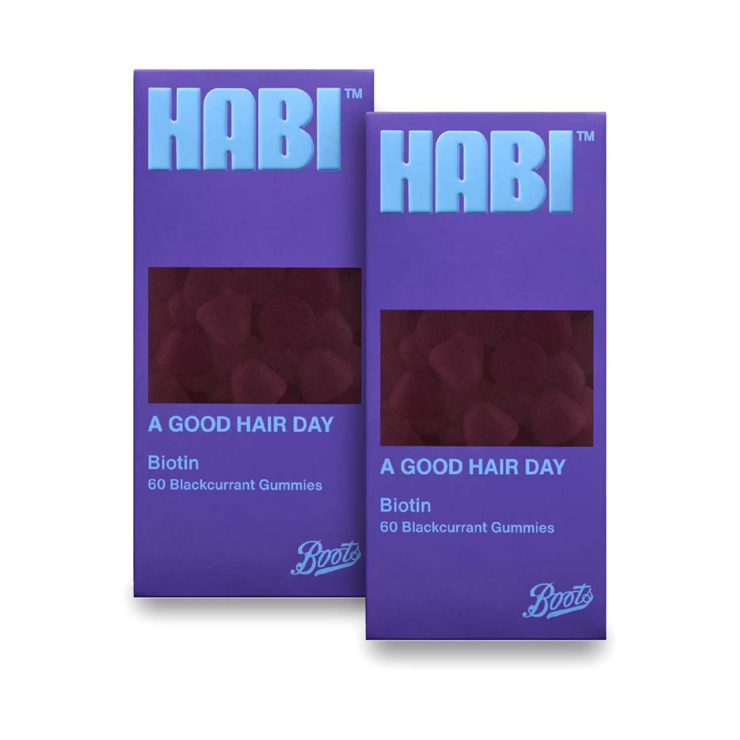 Habi A Good Hair Day biotin gummies bundle 60-count (British brand)