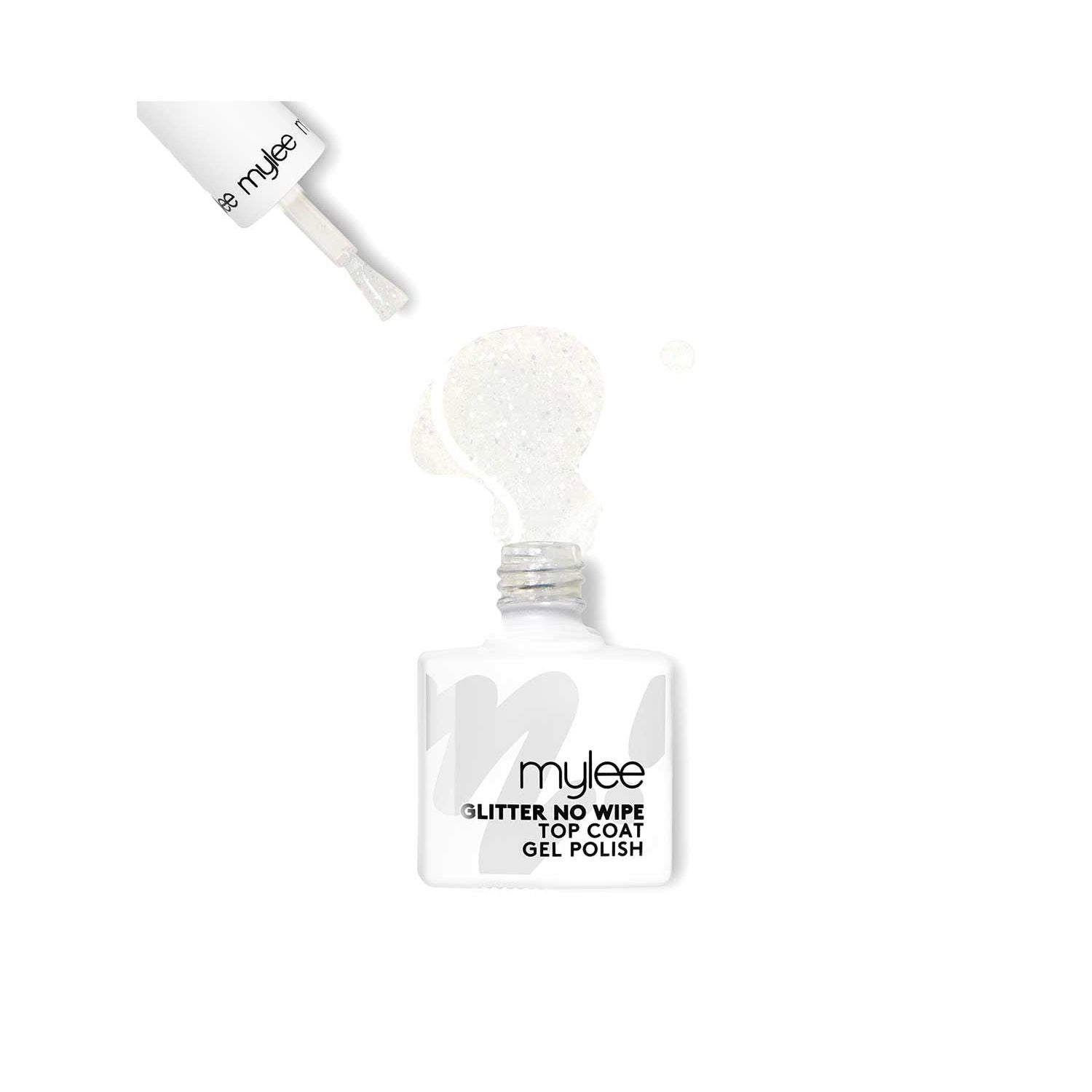 Mylee glitter no wipe top coat 10ml, imported from the UK