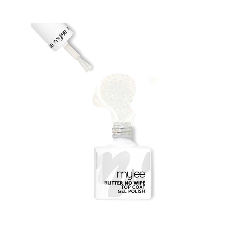 Mylee glitter no wipe top coat 10ml, imported from the UK