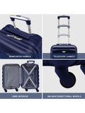 Flight Knight orange and black hardcase suitcase set, three pieces (British brand)