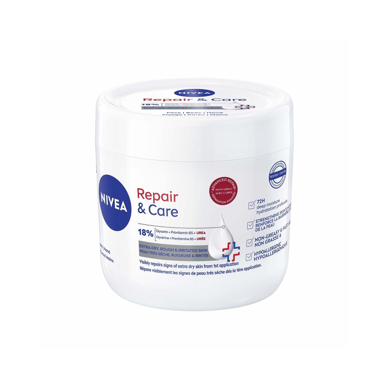 NIVEA Repair Care Urea body moisturiser 400ml (British brand)