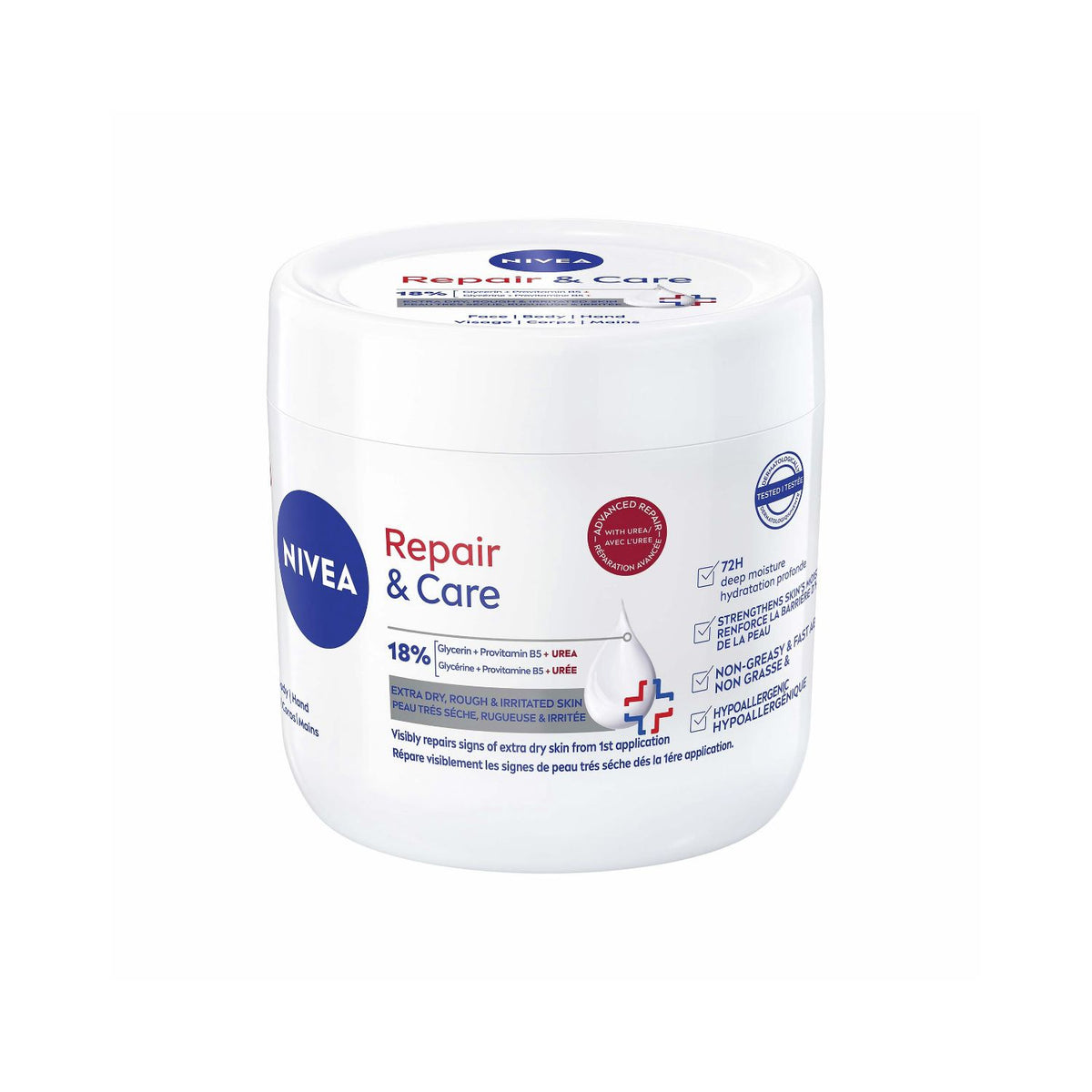NIVEA Repair Care Urea body moisturiser 400ml (British brand)