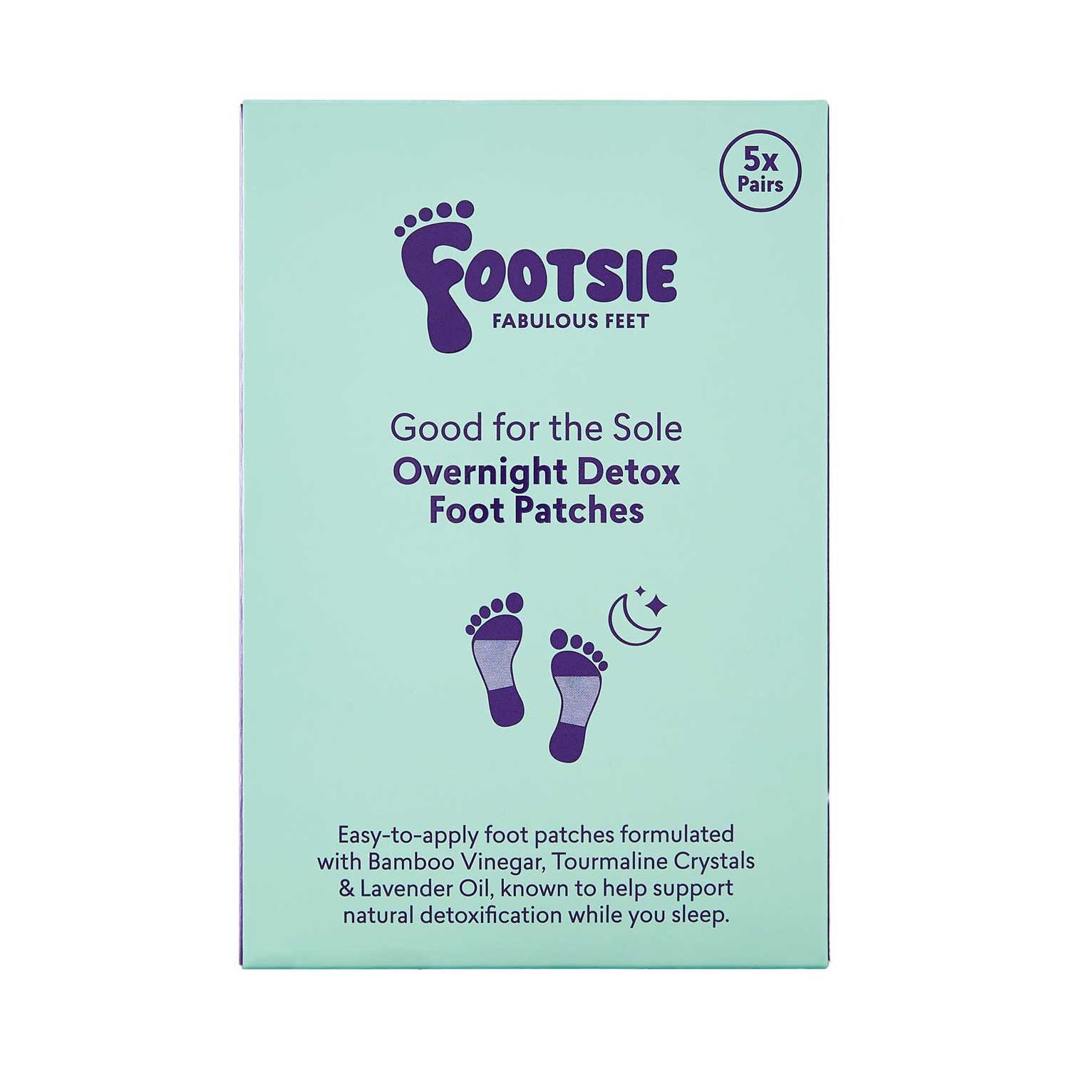 Footsie overnight detox foot patches 5 pairs, UK version
