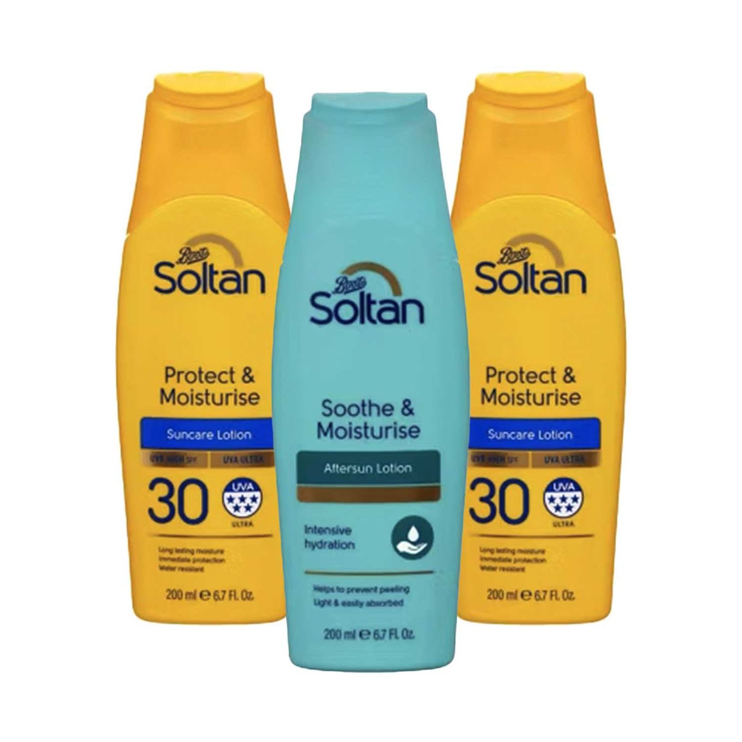 Soltan SPF30 Protect Moisturise Lotion Aftersun Bundle (British brand)