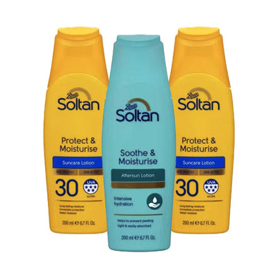 Soltan SPF30 Protect and Moisturise Lotion Aftersun Bundle
