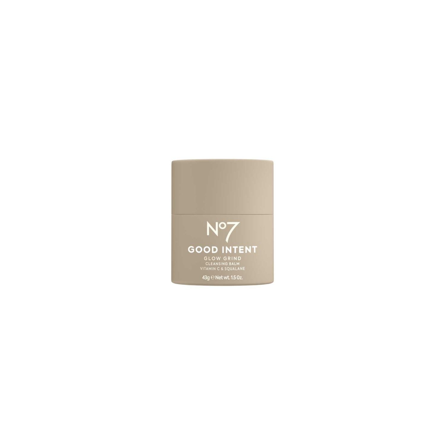 No7 Good Intent Glow Grind Cleansing Balm 43g, imported from the UK