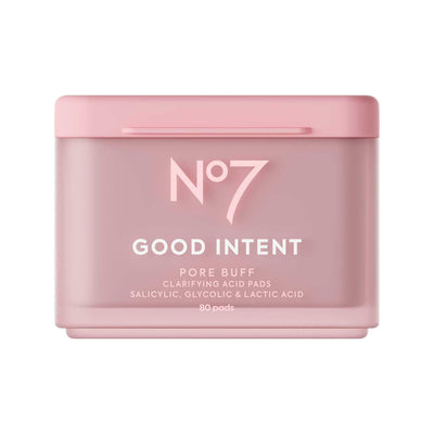 Boots No7 Good Intent Pore Buff Clarifying Acid Toning Pads 80 Pads- Buy online at McGrocer