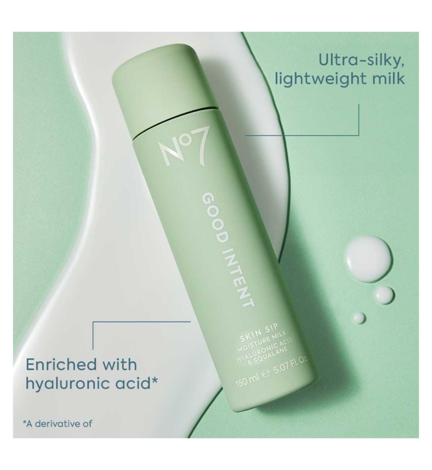 No7 Good Intent Moisture Milk 150ml, imported from the UK