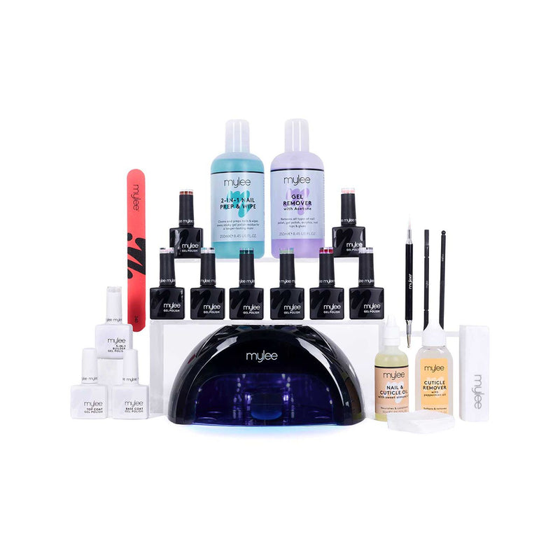 Mylee Real Deal gel nail kit with LED lamp 8 colours, imported from the UK