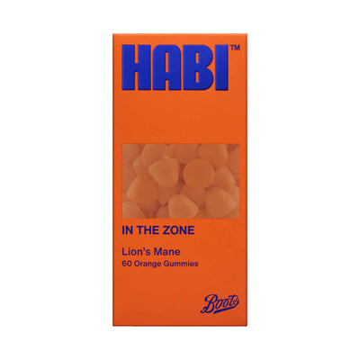 Boots HABI In the Zone Lion's Mane Gummies Orange & Lemon 60 Count- Buy online at McGrocer
