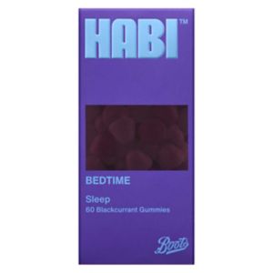 HABI Bedtime Sleep Gummies Schwarze Johannisbeere Nahrungsergänzungsmittel 60 Gummibärchen