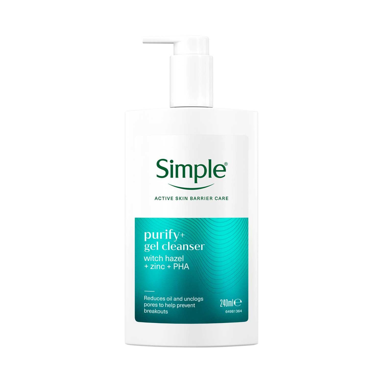 Simple Purify+ Gel Cleanser 240ml (British brand)