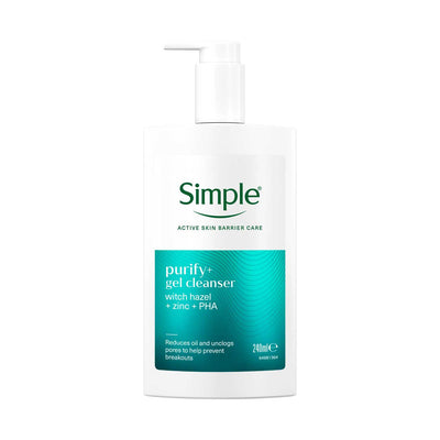 Boots Simple Purify+ Gel Facial Cleanser 240ml- Buy online at McGrocer