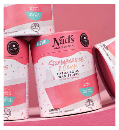 Boots Nad's Strawberries & Cream Extra Long Wax Strips 20 قطعة - اشترِ عبر الإنترنت من McGrocer