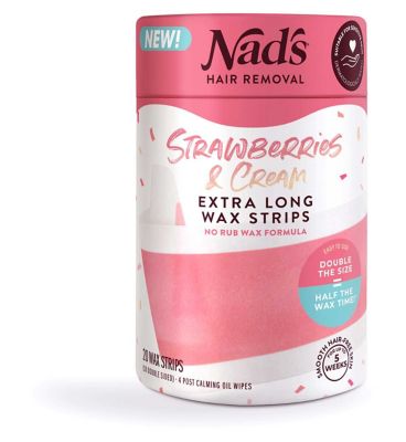 Nads Strawberries  Cream Extra Long Wax Strips 20ct