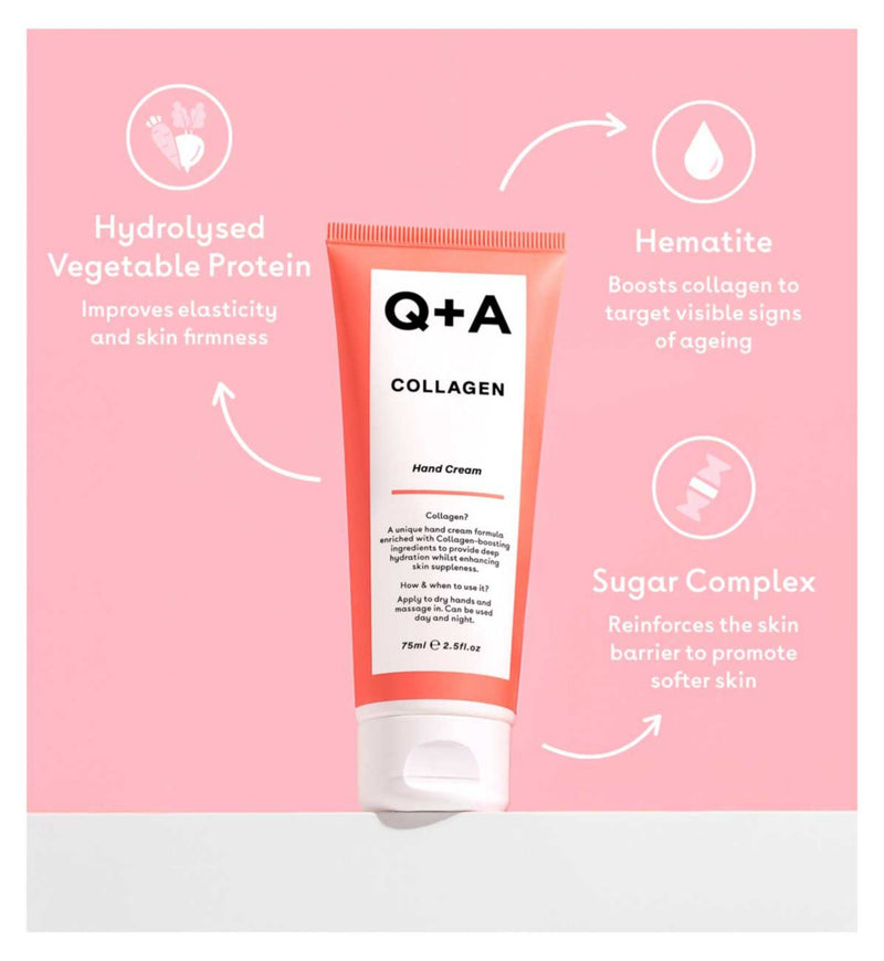 Q+A Collagen Hand Cream 75ml - British product