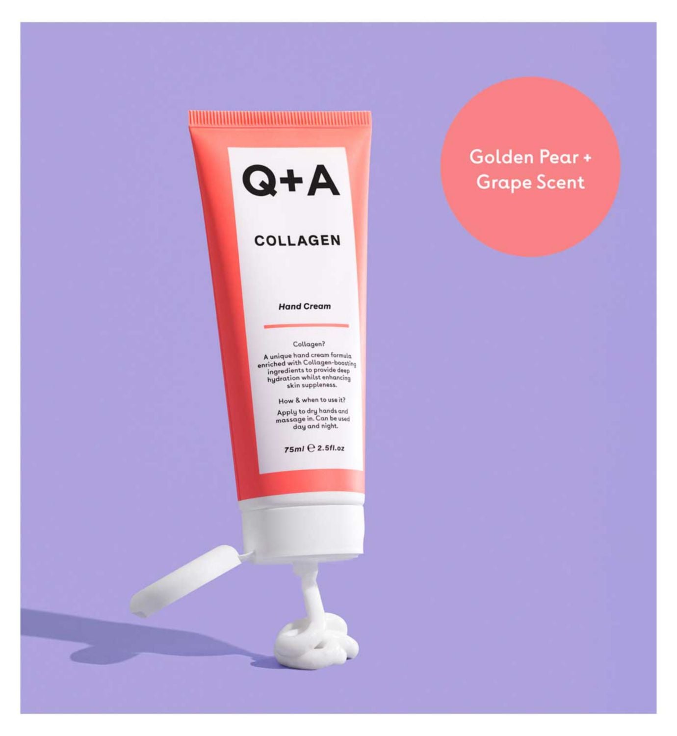 Q+A Collagen Hand Cream 75ml - British product