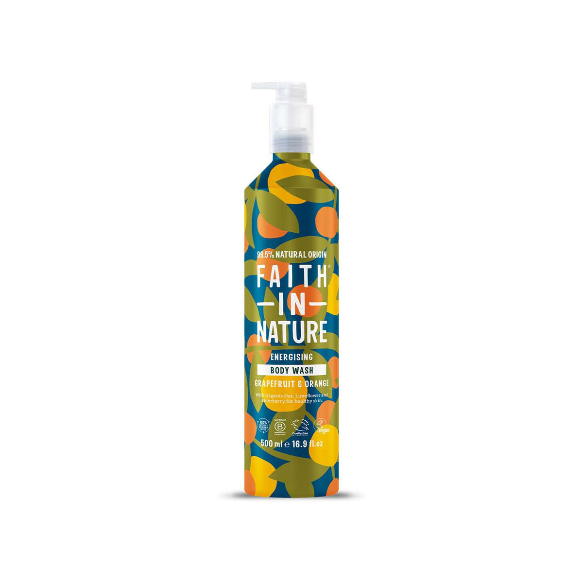 Faith in Nature body wash grapefruit and orange 500ml - British product