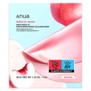Anua Peach 70 Niacin Brightening Collagen Mask 4-pakning - Ansiktsmaske