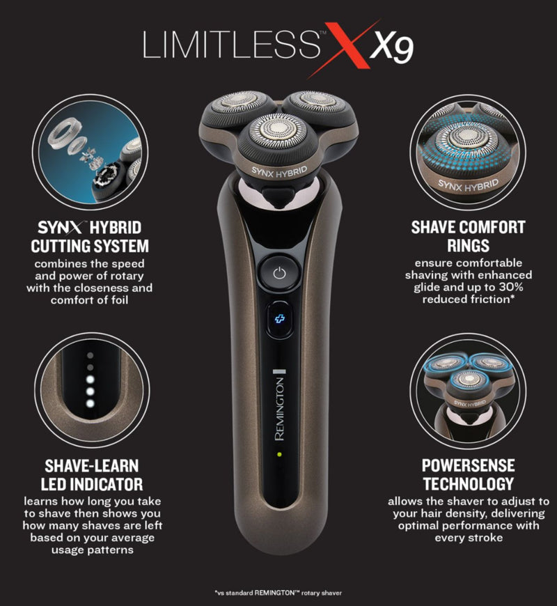 Remington Limitless X9 rotary shaver, UK version